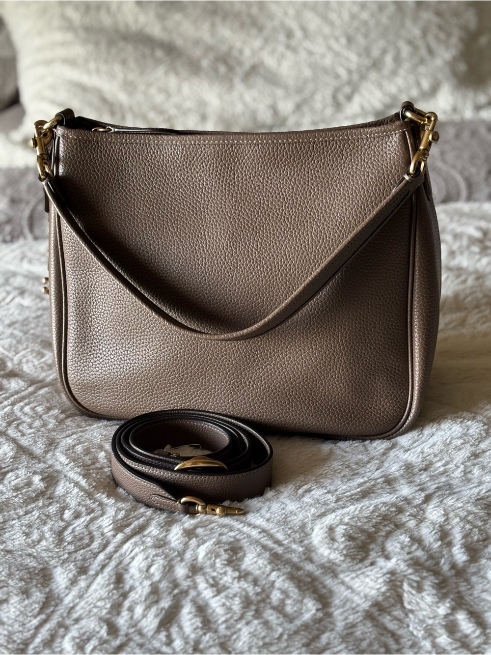 Coach Cary in Dark Stone/Gold